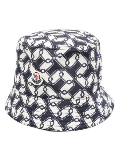 Moncler Chain-print Bucket Hat - White