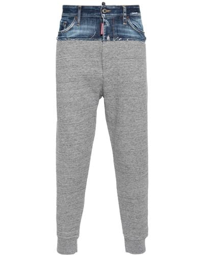DSquared² Relax Dan Patchwork Tapered Pants - Gray