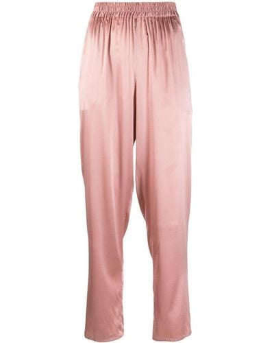 Gianluca Capannolo Mila Cropped Satin Trousers - Pink