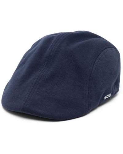 BOSS Logo-lettering Flat Cap - Blue