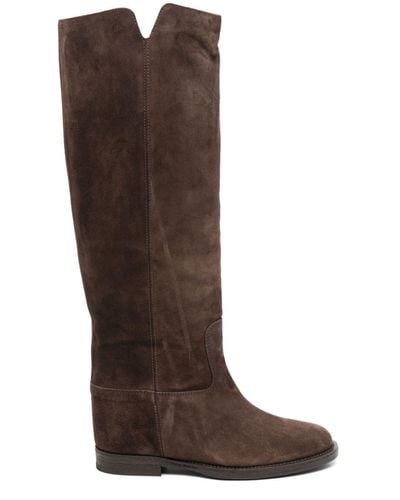 Via Roma 15 Knee-high Suede Boots - Brown