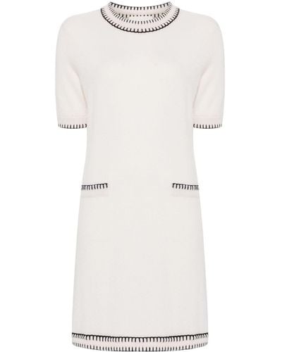 Lisa Yang Angela Knitted Cashmere Minidress - White