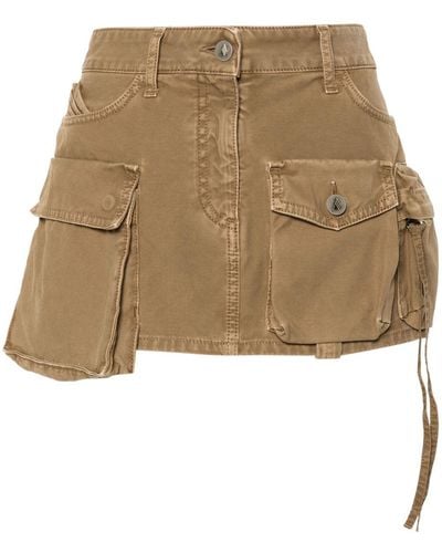 The Attico Fay Denim Cargo Miniskirt - Natural