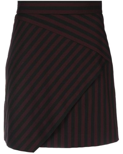Lala Berlin Saki Stripe-pattern Miniskirt - Black