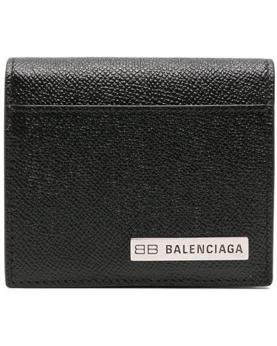 Balenciaga Portemonnee Met Logoplakkaat - Zwart