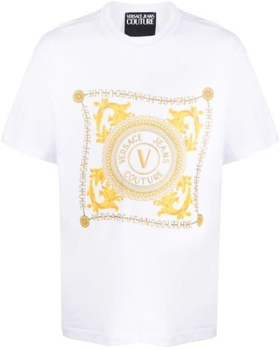 Versace Logo-print Organic Cotton T-shirt - White