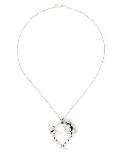 Shaun Leane Collana 'Cherry Blossom' diamantata - Metallizzato