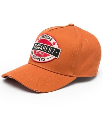 DSquared² Cappello da baseball con applicazione - Arancione