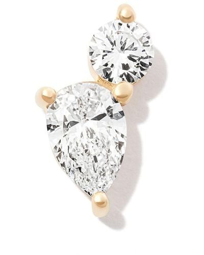 KIMAI 18kt Yellow Gold Diamond Stud Earring - White