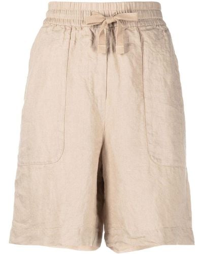 Tommy Hilfiger Drawstring-waist Linen Shorts - Natural