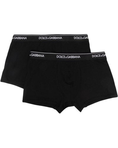Dolce & Gabbana Twee Boxershorts Met Logoband - Zwart