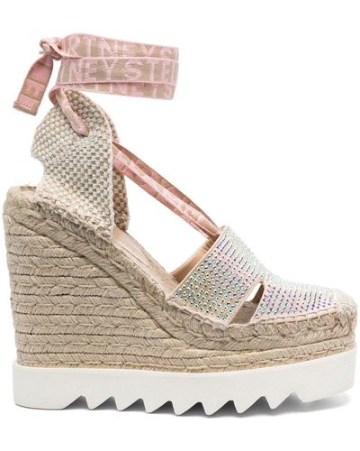 Stella McCartney Espadrilles Met Logoprint - Naturel