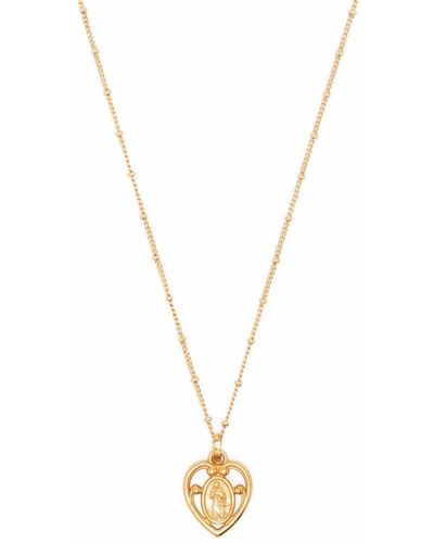 Dolce & Gabbana Collana con pendente a cuore - Metallizzato