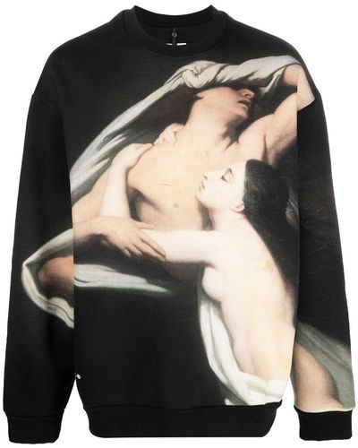 OAMC Ombres Graphic-print Sweatshirt - Black