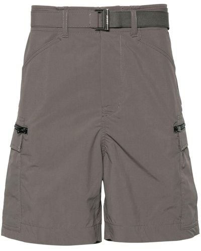 Sacai Cargo Shorts Met Ceintuur - Grijs