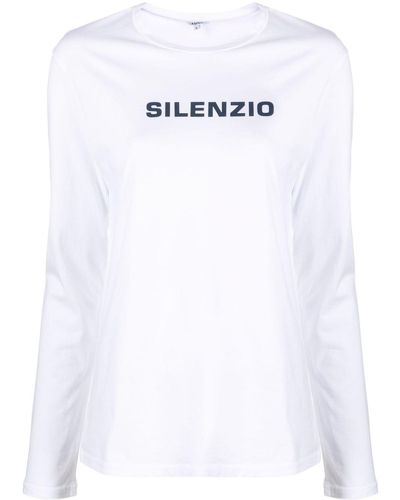 Aspesi T-shirt Silenzio en coton - Blanc