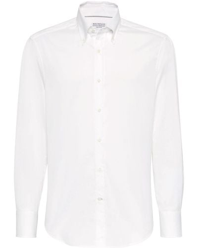 Brunello Cucinelli Camisa con botones - Blanco