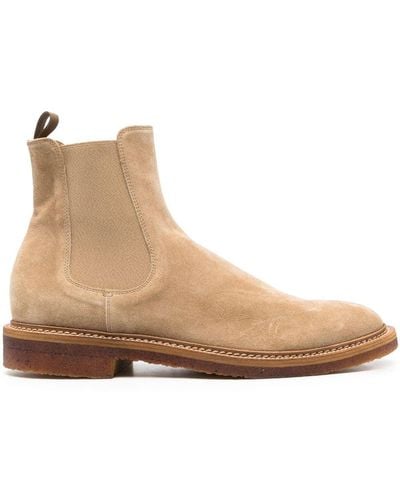 Officine Creative Hopkins Suede Ankle Boots - Natural