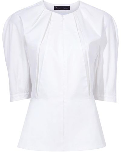 Proenza Schouler Georgia Top In Eco Poplin - White