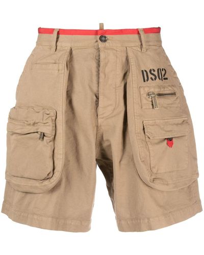 DSquared² Multiple-pockets Cargo Shorts - Natural