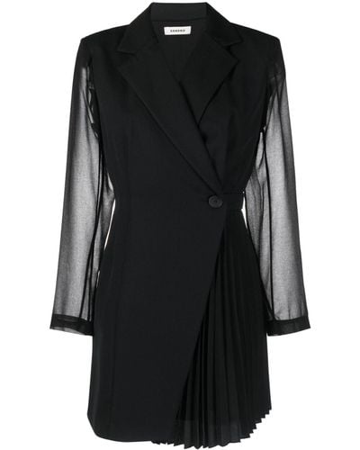Buy SOSANDAR Black Double Breasted Blazer Dress 18, Dresses