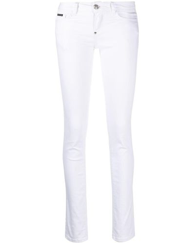 Philipp Plein Jeans slim Iconic - Bianco