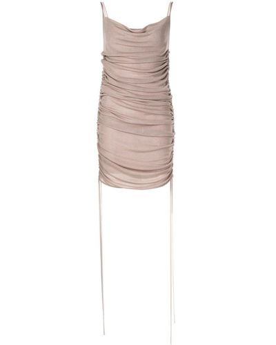 Dion Lee Semi-sheer Draped Minidress - White