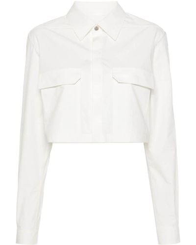 Rick Owens Cropped Cotton Shirt - White