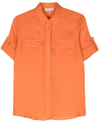 Antonelli Aster Ramie Shirt - Orange