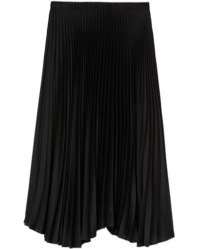 Jil Sander High-waist Pleated Midi Skirt - Black