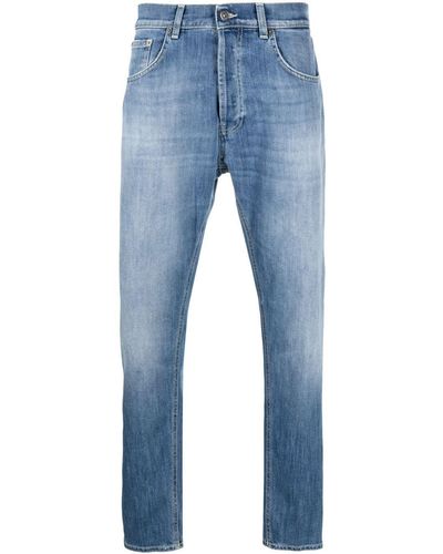 Dondup Stonewashed Mid-rise Jeans - Blue