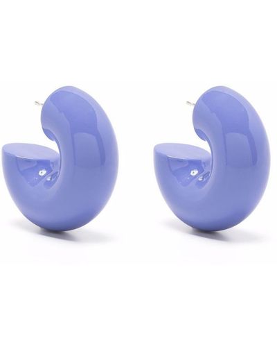 Uncommon Matters Beam Chunky Hoop Earrings - Purple