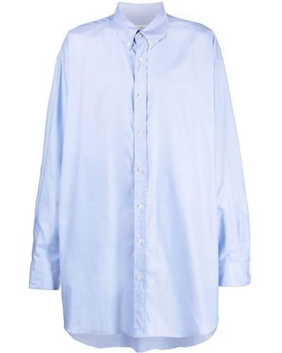 Maison Margiela Oxford Shirt Van Biologisch Katoen - Blauw