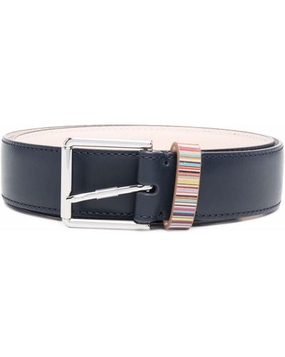 Paul Smith Contrast Stripe Belt - Blue