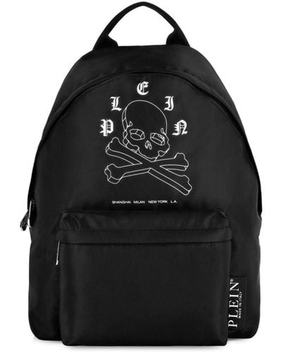 Philipp Plein Wire Frame Logo-print Backpack - Black