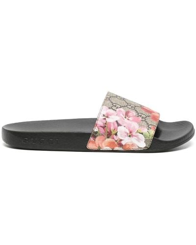 Gucci GG Blooms Supreme Sandaalslippers - Wit