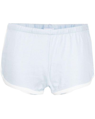 Courreges Cotton Short Shorts - White