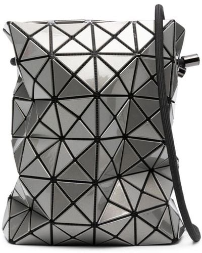 Bao Bao Issey Miyake Geometric-design Drawstring Shoulder Bag - Gray