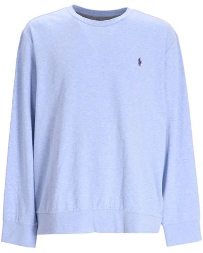 Polo Ralph Lauren Polo Pony-embroidered Crew-neck Sweatshirt - Blue