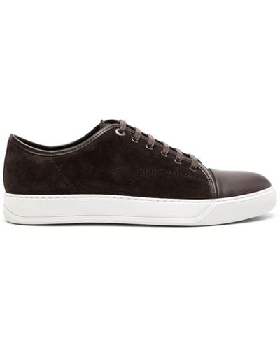 Lanvin Ddb1 Suede Trainers - Brown