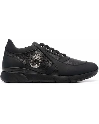 Billionaire Zapatillas bajas con placa del logo - Negro