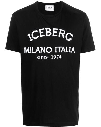 Iceberg Logo-print Cotton T-shirt - Black