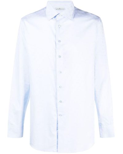 Etro Patterned Jacquard Cotton Shirt - White