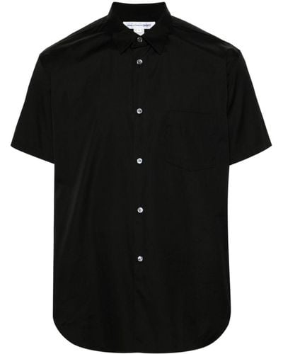 Comme des Garçons Classic-collar Cotton Shirt - Black