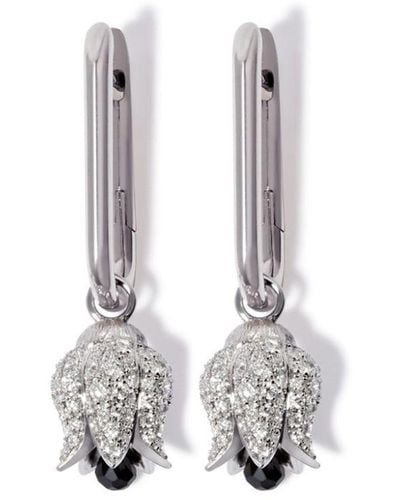 Annoushka 14kt White Gold Tulips Diamond Drop Earrings
