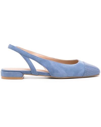 Stuart Weitzman Sleek Slingback Ballerina Shoes - Blue