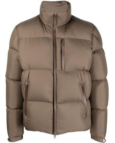 Moncler Besbre Feather-down Puffer Jacket - Brown