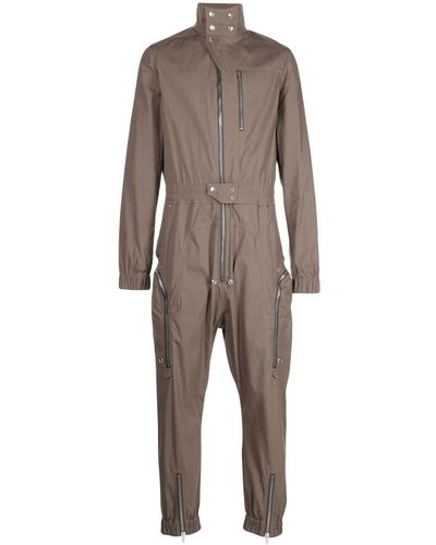 Rick Owens Zip-up Tapered Jumpsuit - Grey
