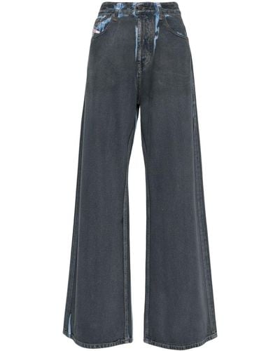DIESEL Weite 1996 D-SIRE-S1 Low-Rise-Jeans im Distressed-Look - Blau
