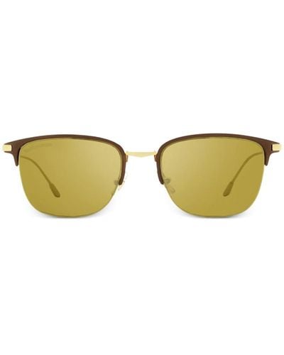 Longines Clubmaster-frame Tinted Sunglasses - Yellow